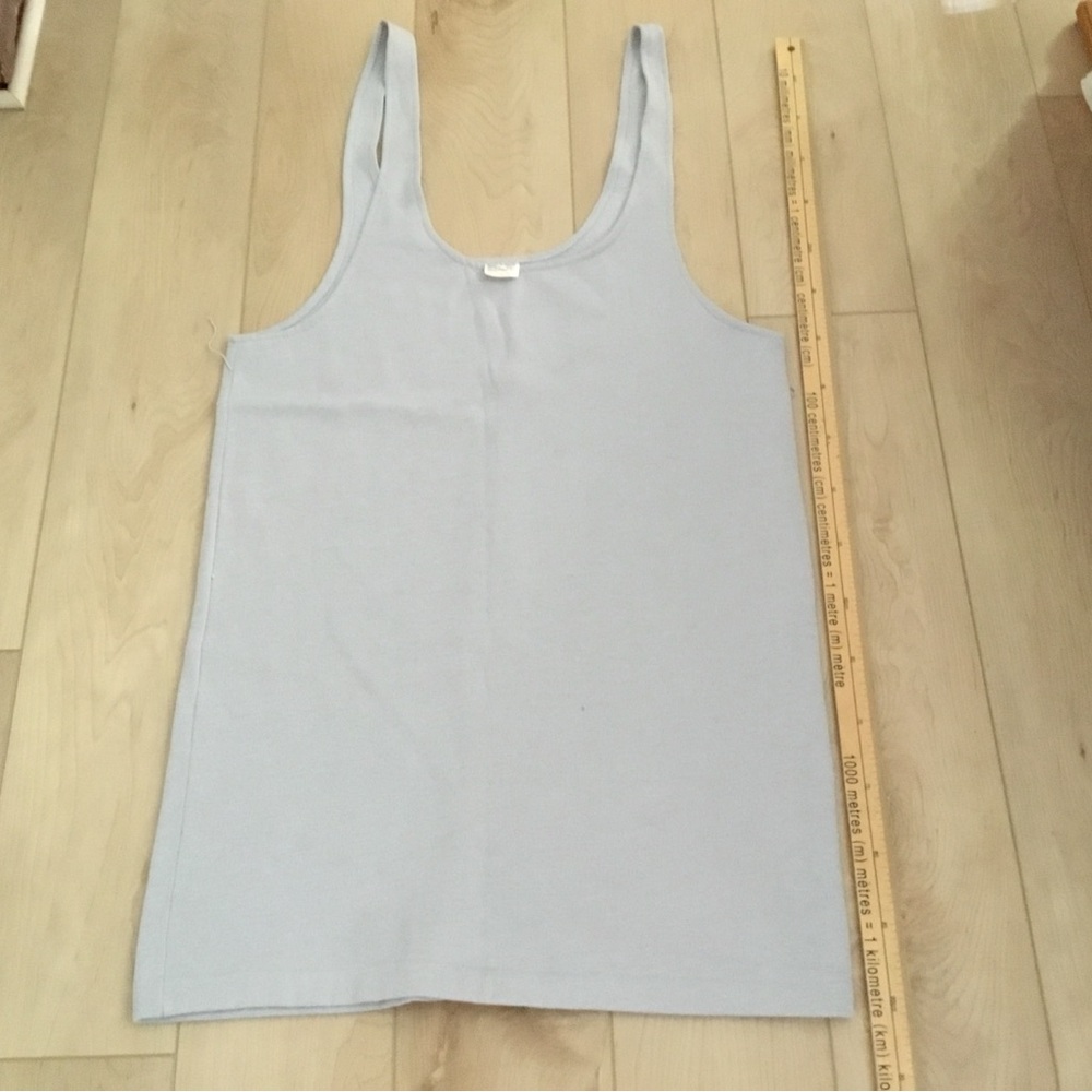 Light Gray Sleeveless Over All Tank Top Skirt